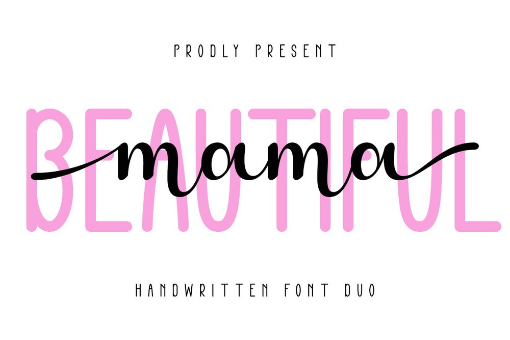 Beispiel einer Beautiful Mama Regular-Schriftart