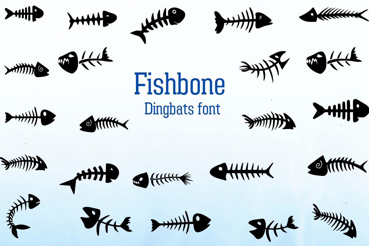 Beispiel einer Fishbone-Schriftart