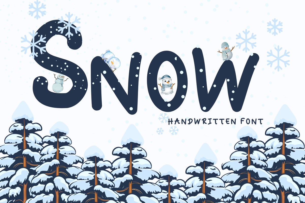 Beispiel einer Snow-Schriftart