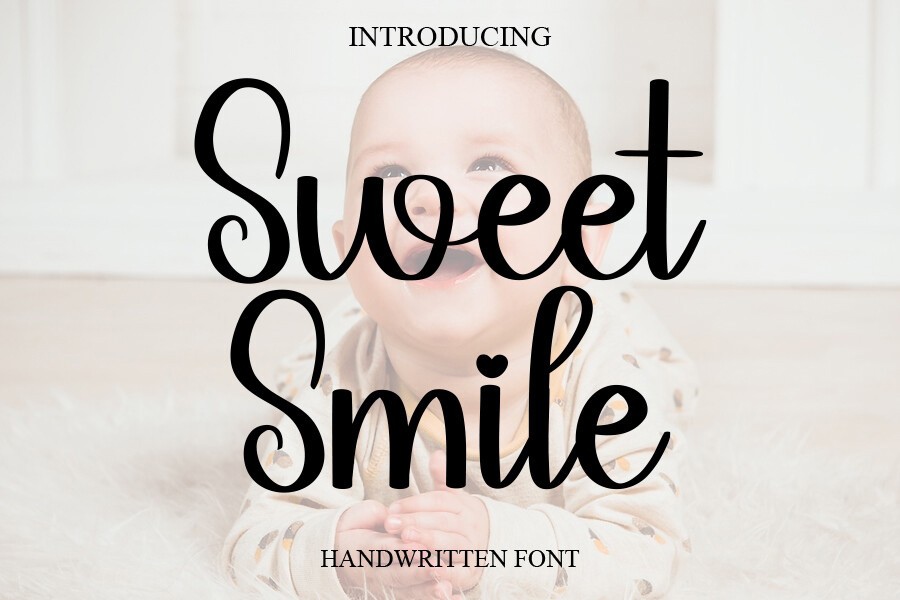 Beispiel einer Sweet Smile Regular-Schriftart