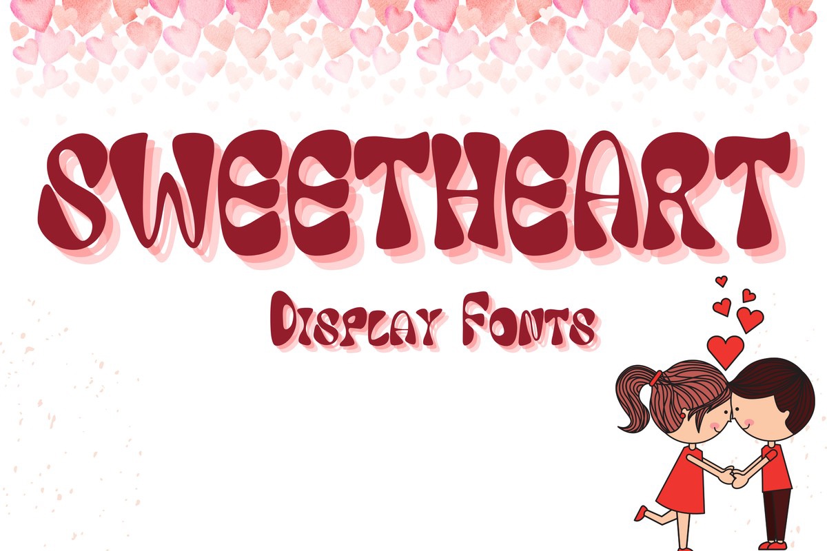 Beispiel einer Sweetheart Regular-Schriftart