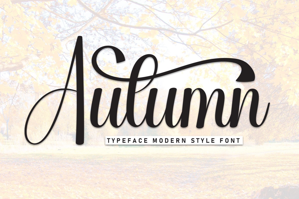 Beispiel einer Auntumn-Schriftart