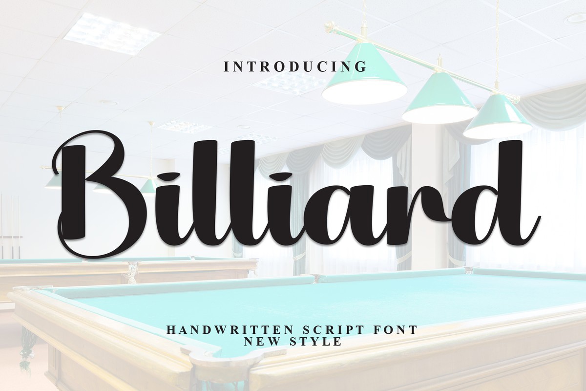 Beispiel einer Billiard Regular-Schriftart