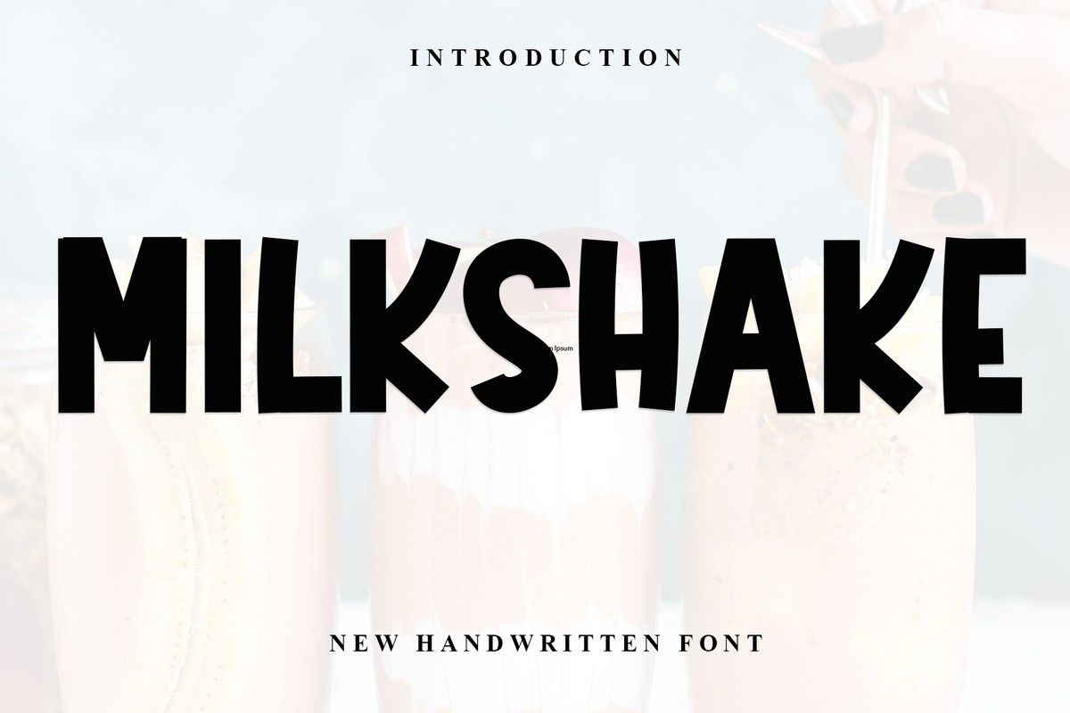 Beispiel einer Milkshake-Schriftart