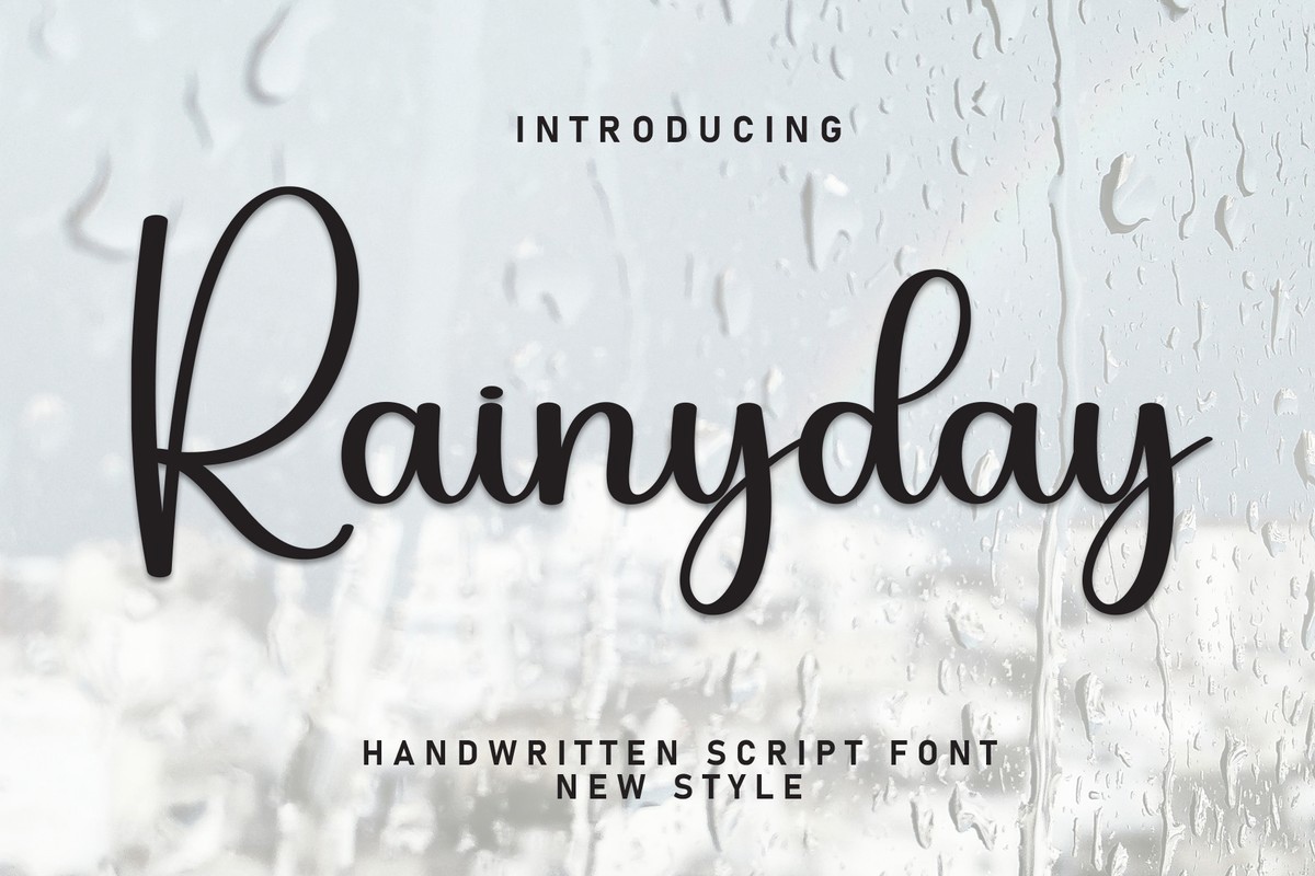 Beispiel einer Rainyday Regular-Schriftart