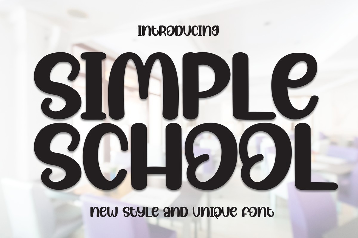 Beispiel einer Simple School Regular-Schriftart