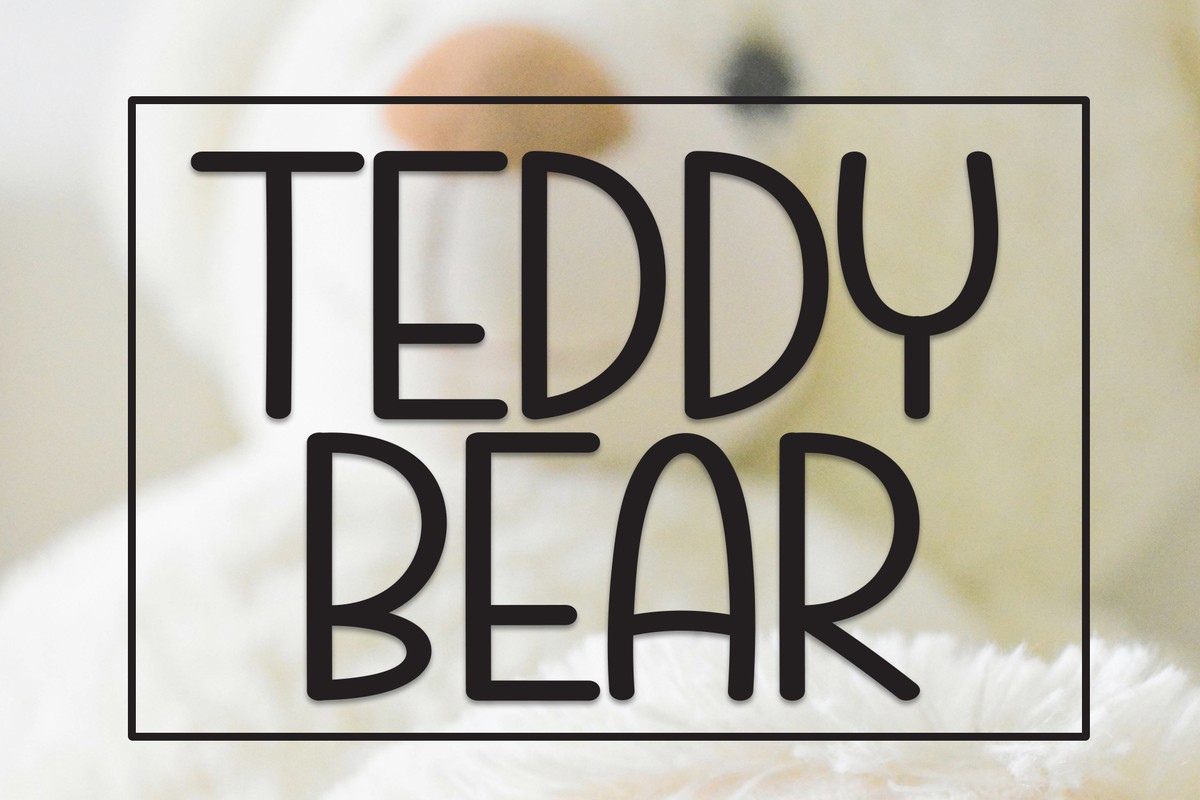 Beispiel einer Teddy Bear Regular-Schriftart