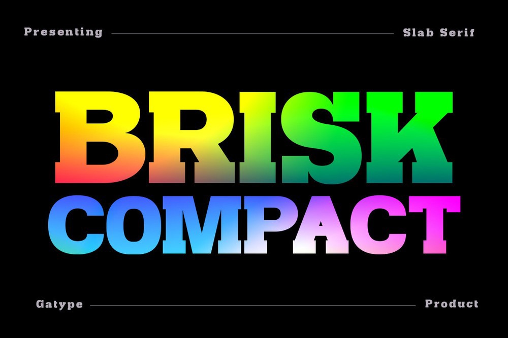 Beispiel einer Brisk Compact-Schriftart