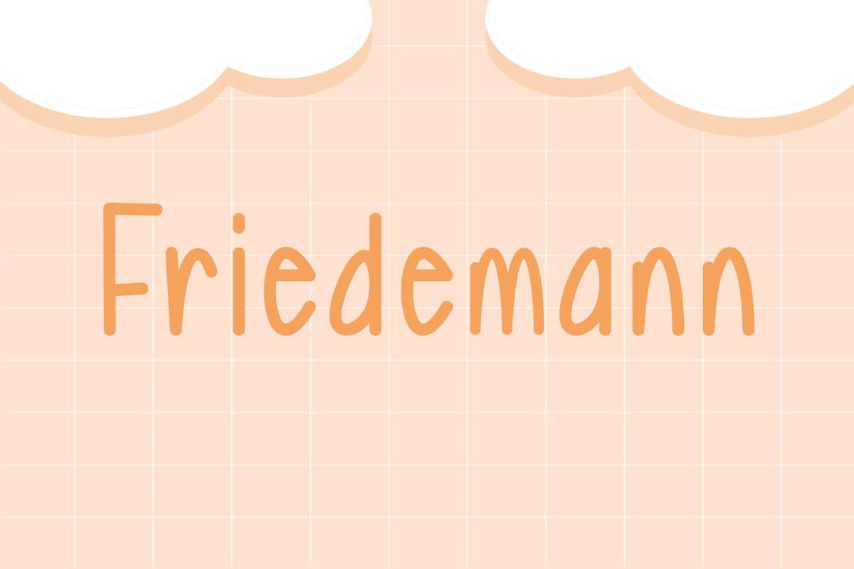 Beispiel einer Friedemann Regular-Schriftart