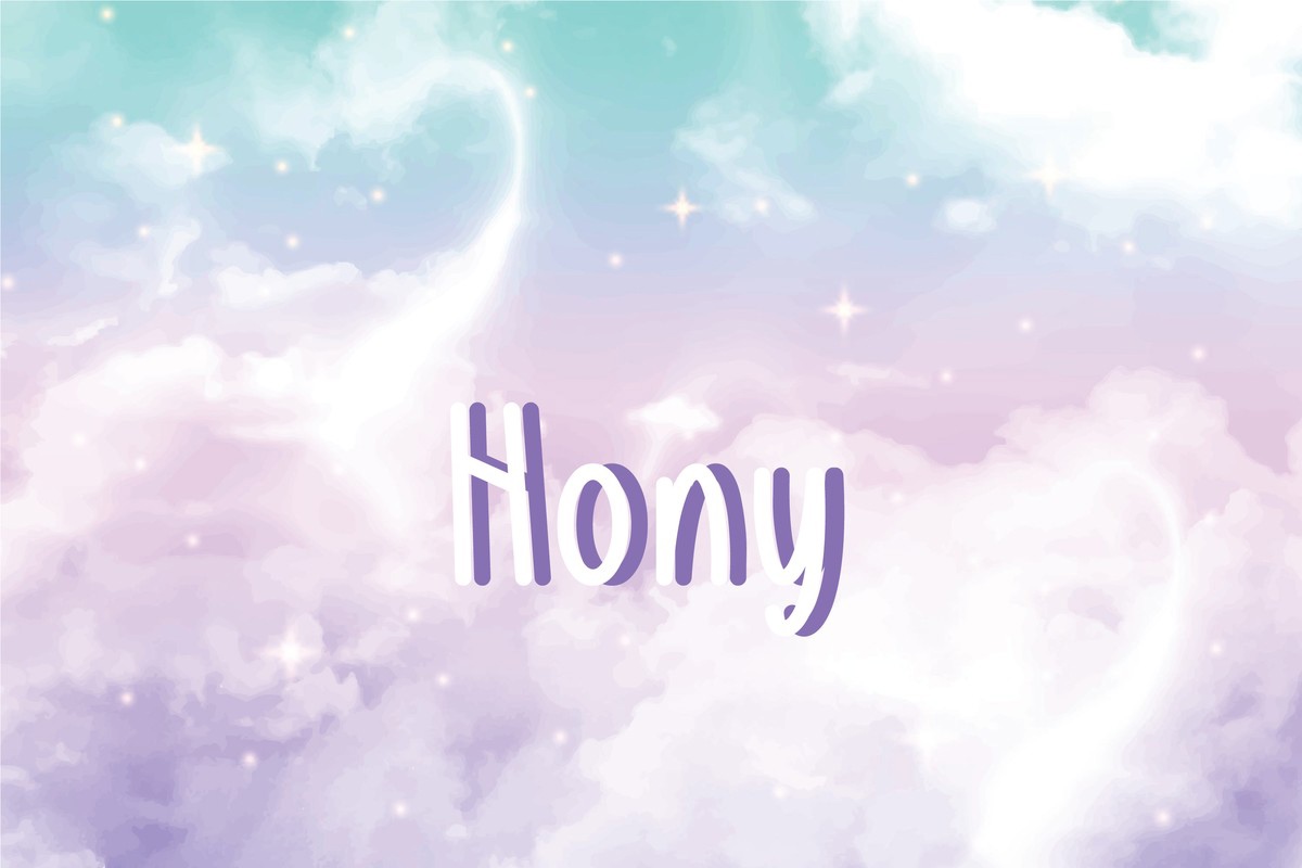 Beispiel einer Hony Regular-Schriftart