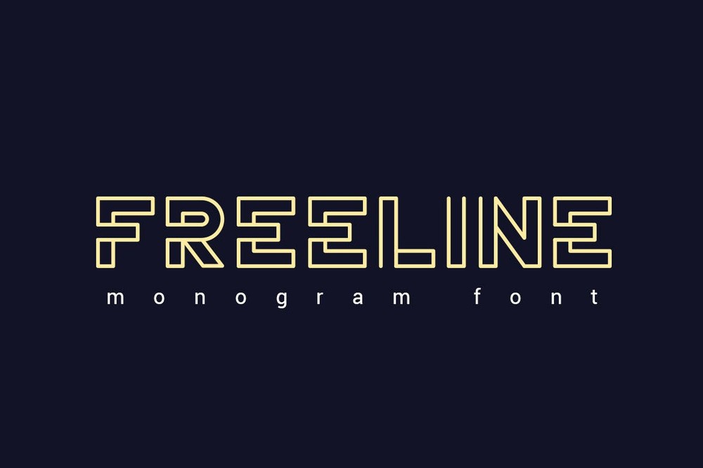 Beispiel einer FreeLine Regular-Schriftart