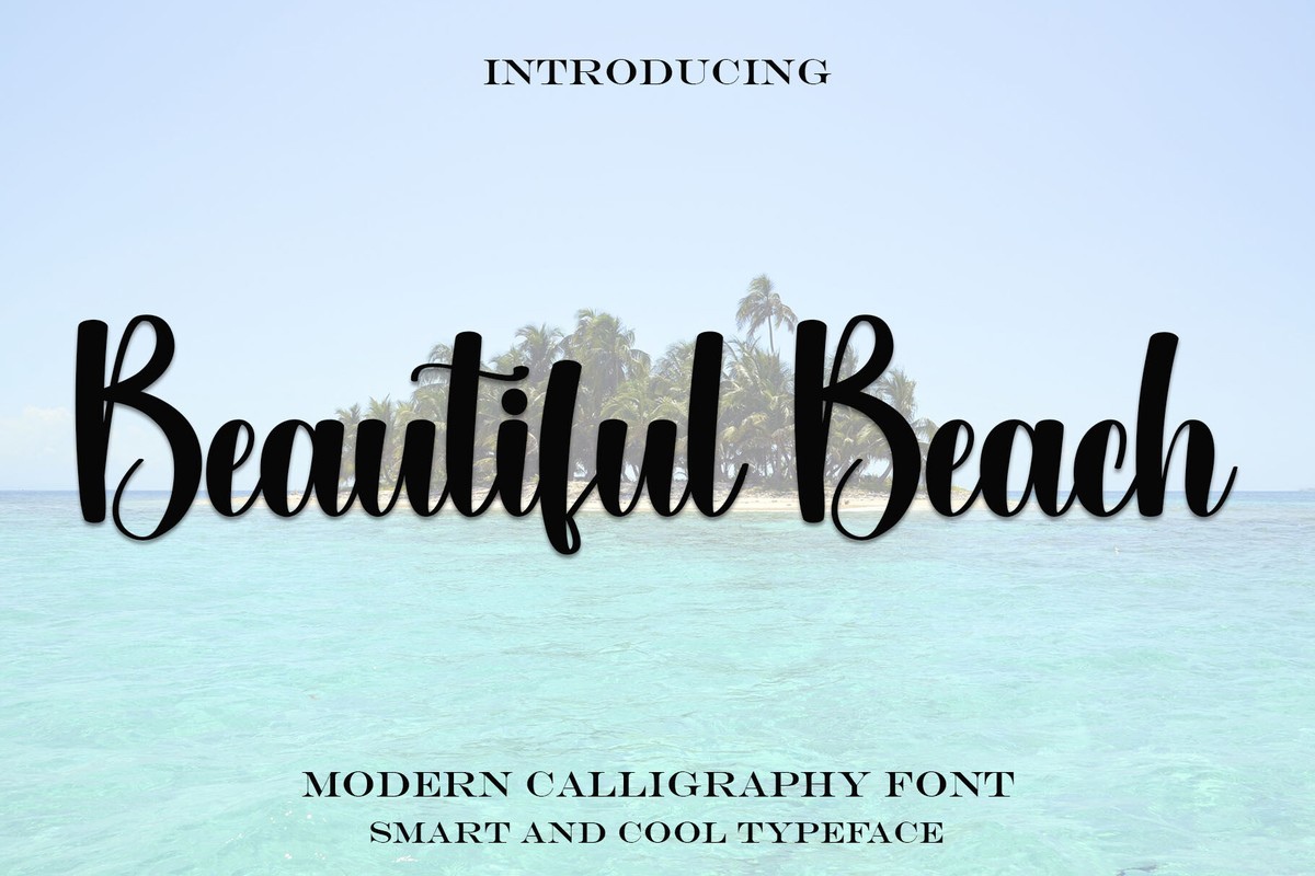 Beispiel einer Beautiful Beach-Schriftart