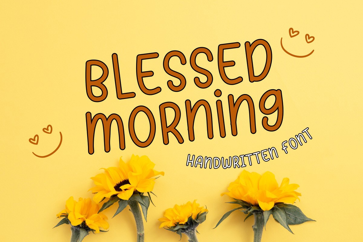 Beispiel einer Blessed Morning-Schriftart