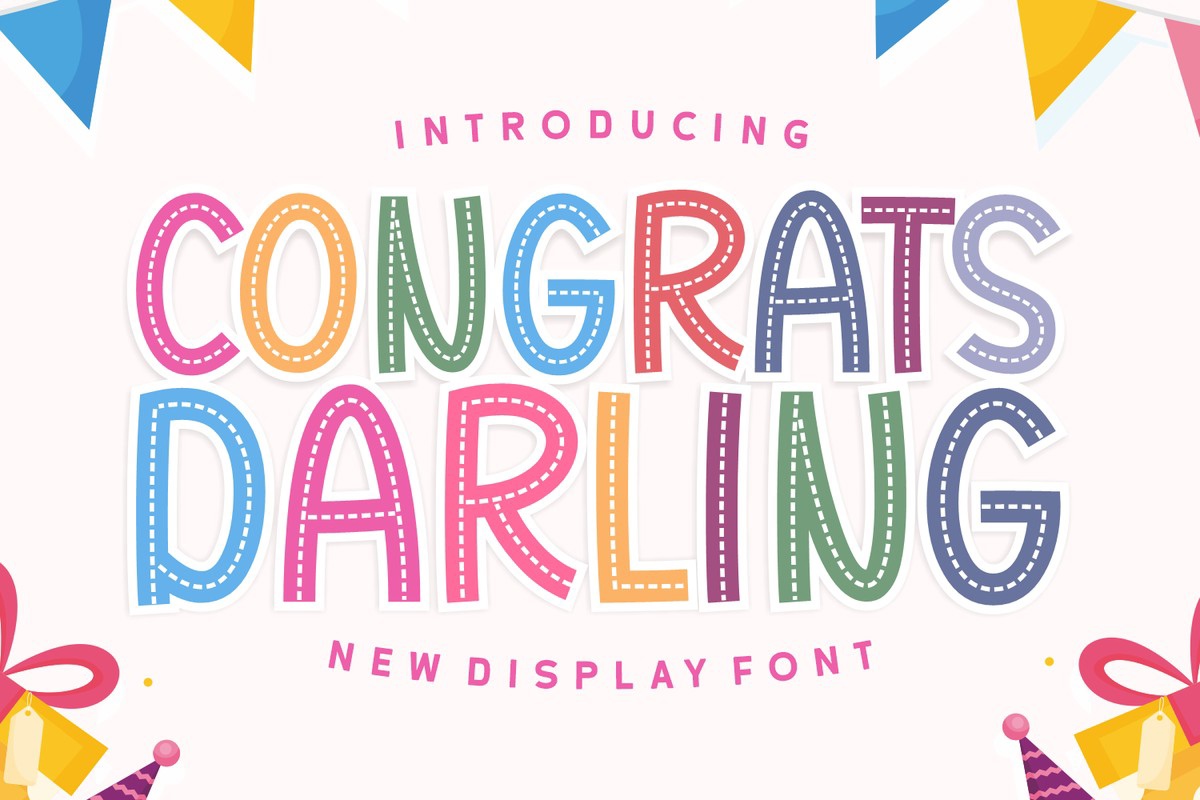 Beispiel einer Congrats Darling-Schriftart