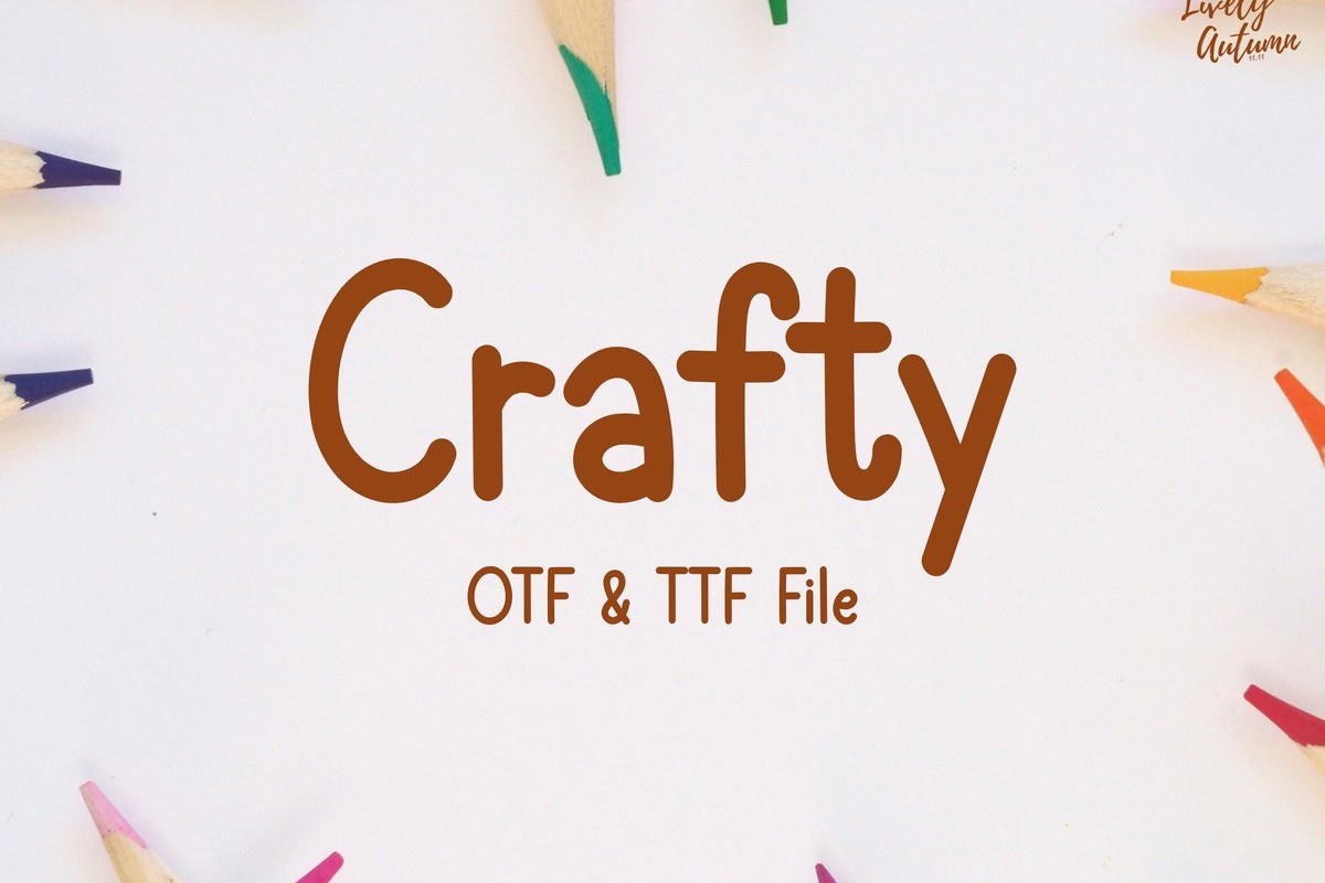 Beispiel einer Crafty Regular-Schriftart