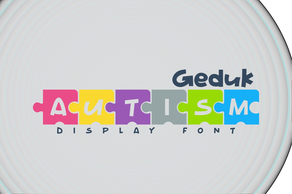 Beispiel einer Geduk Autism-Schriftart