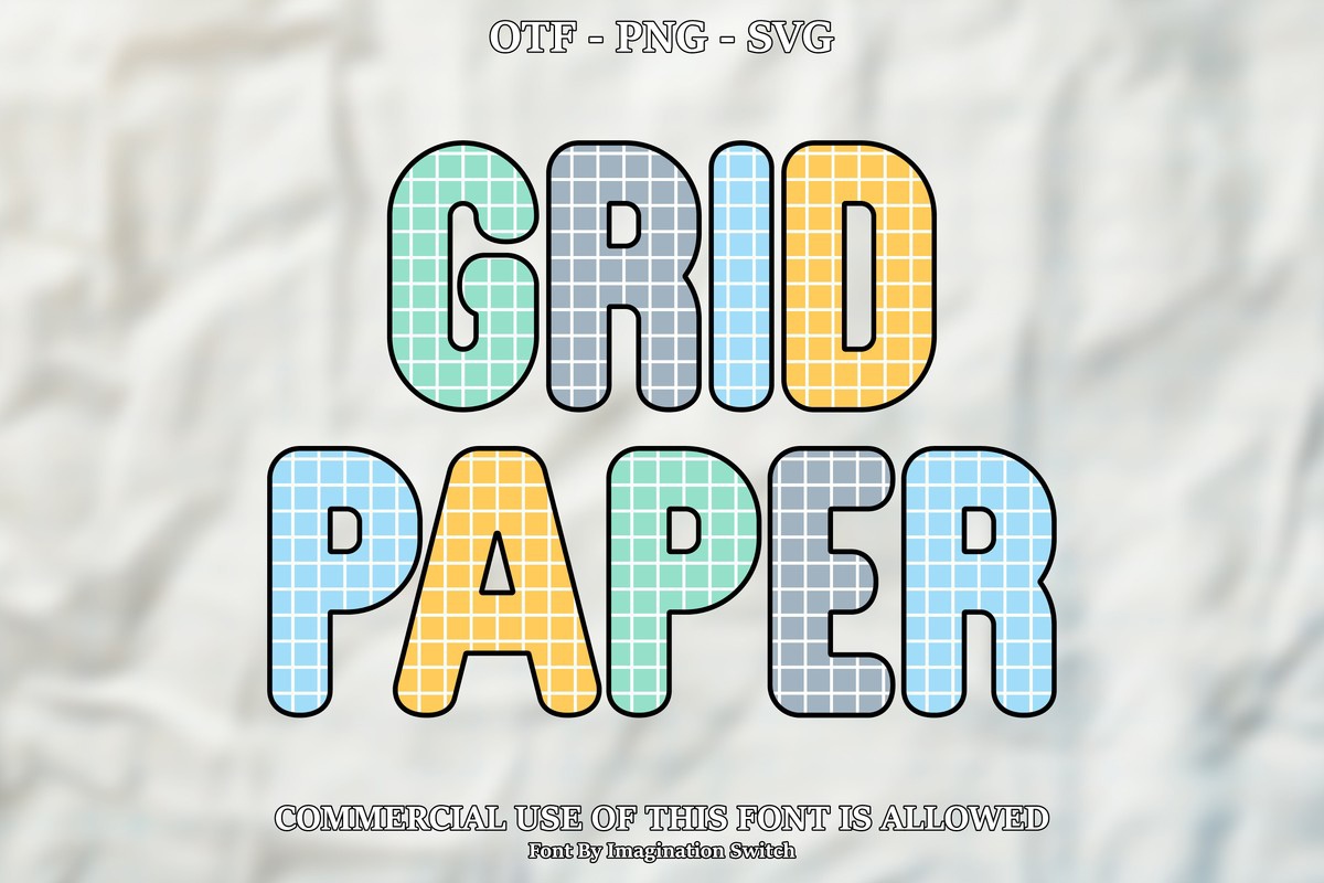 Beispiel einer Grid Paper-Schriftart