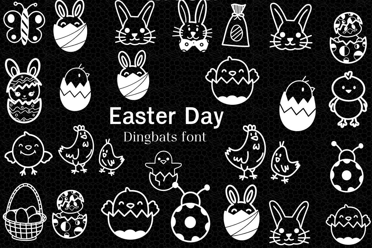 Beispiel einer Easter Day-Schriftart