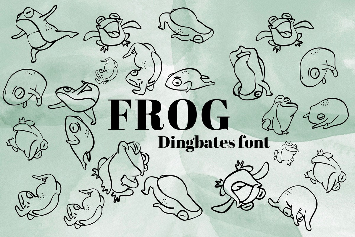 Beispiel einer Frog Regular-Schriftart