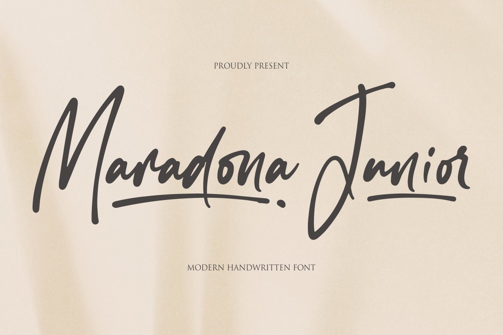 Beispiel einer Maradona Junior-Schriftart