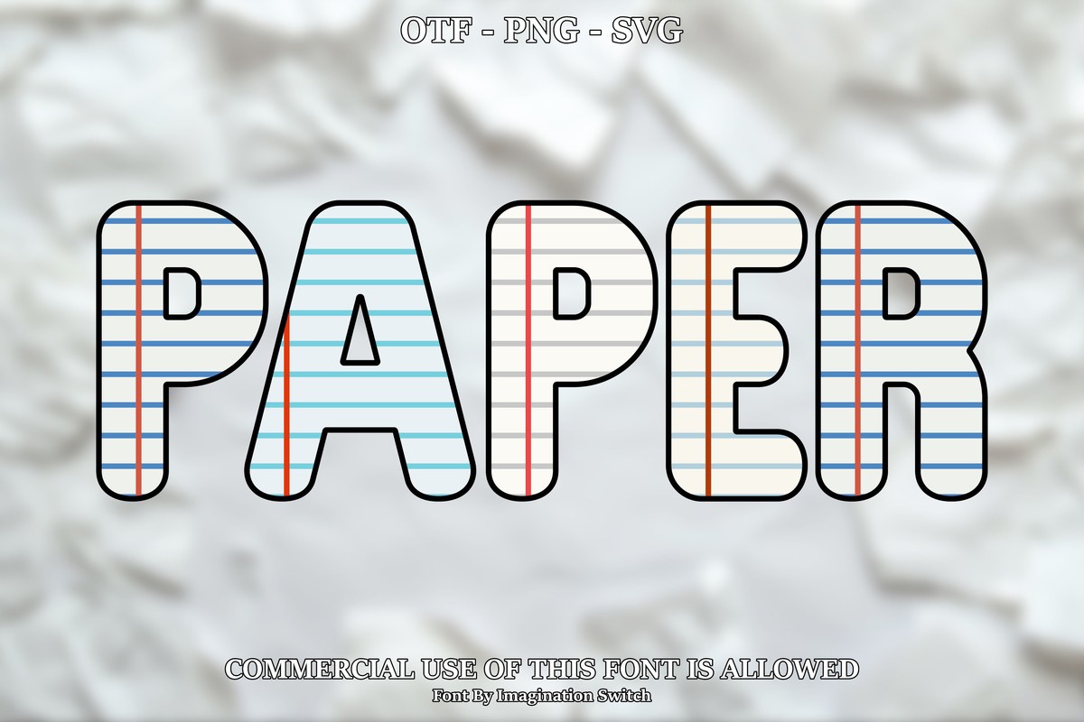 Beispiel einer Paper-Schriftart