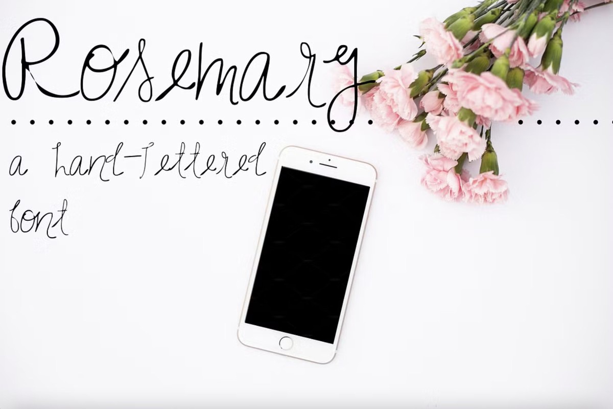 Beispiel einer Rosemary Regular-Schriftart