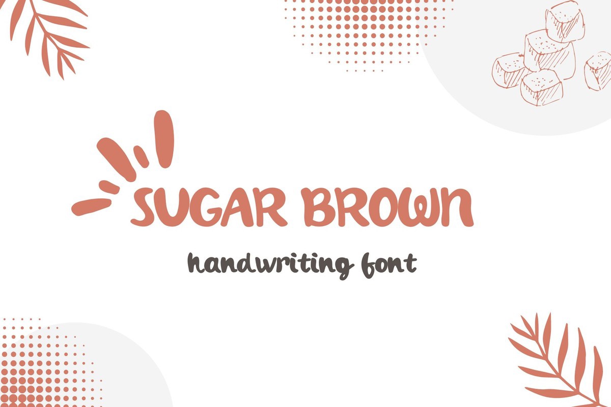 Beispiel einer Sugar Brown-Schriftart