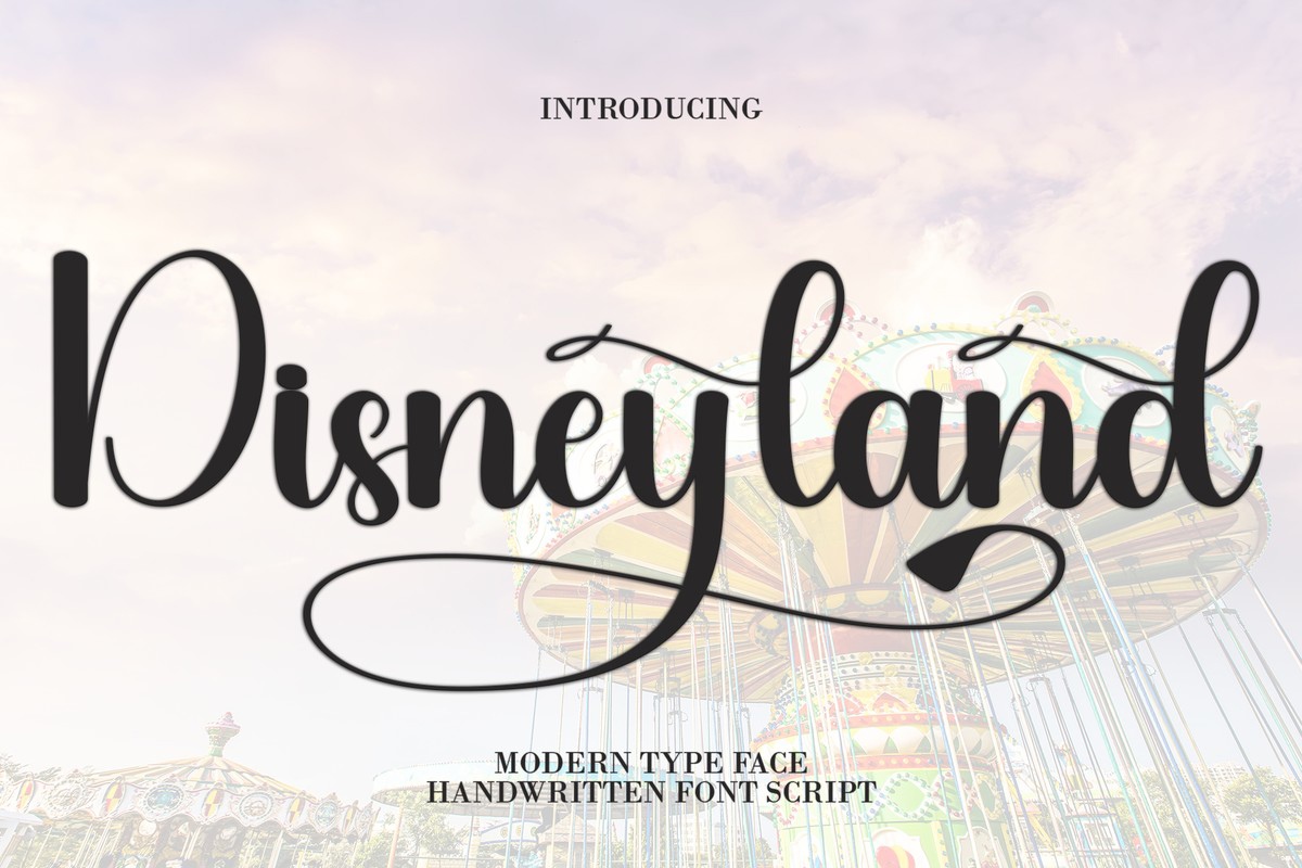 Beispiel einer Disneyland Regular-Schriftart