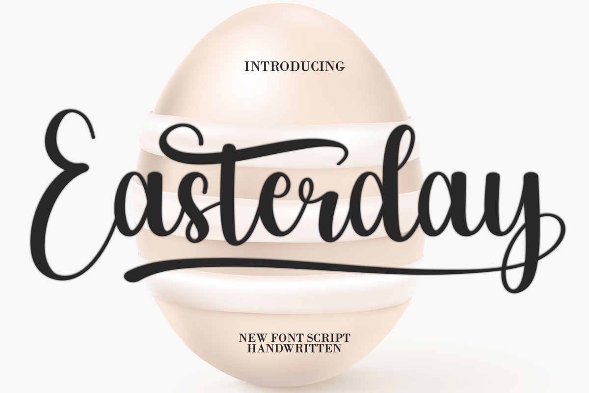 Beispiel einer Easterday Regular-Schriftart