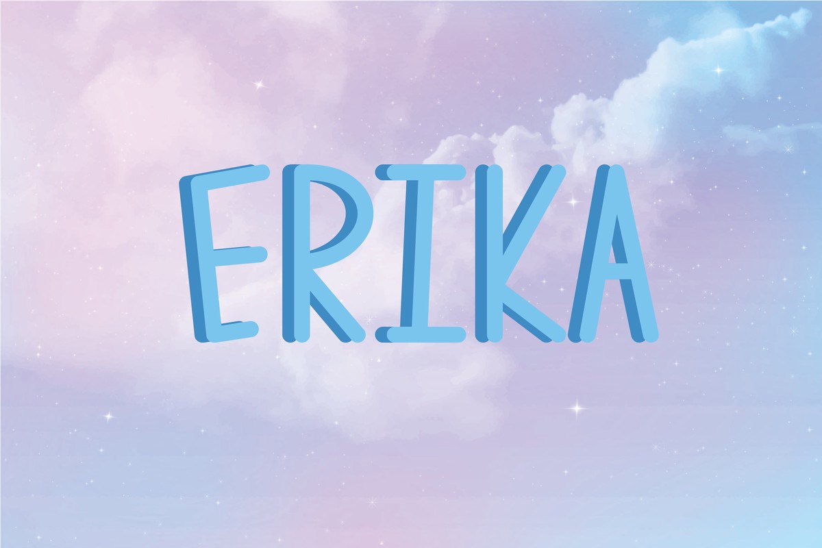 Beispiel einer Erika-Schriftart