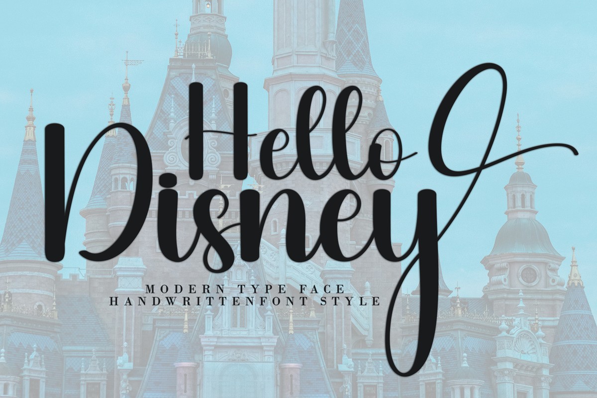 Beispiel einer Hello Disney-Schriftart