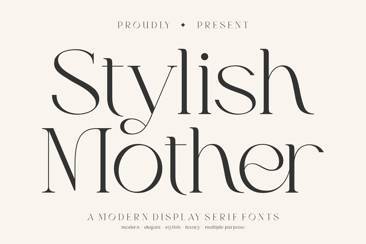 Beispiel einer Stylish Mother-Schriftart