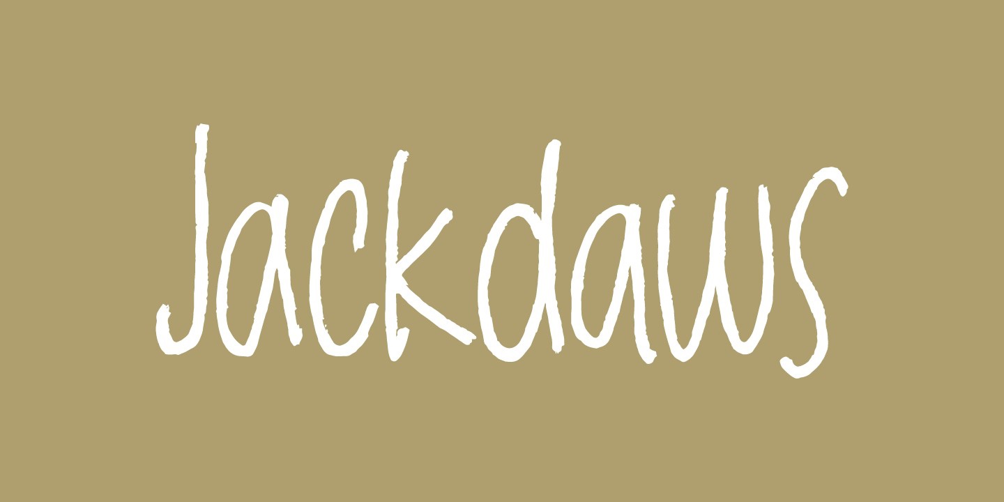 Beispiel einer Jackdaws-Schriftart