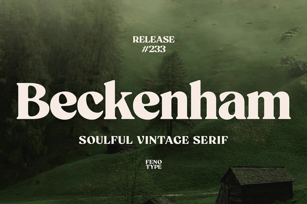 Beispiel einer Beckenham-Schriftart