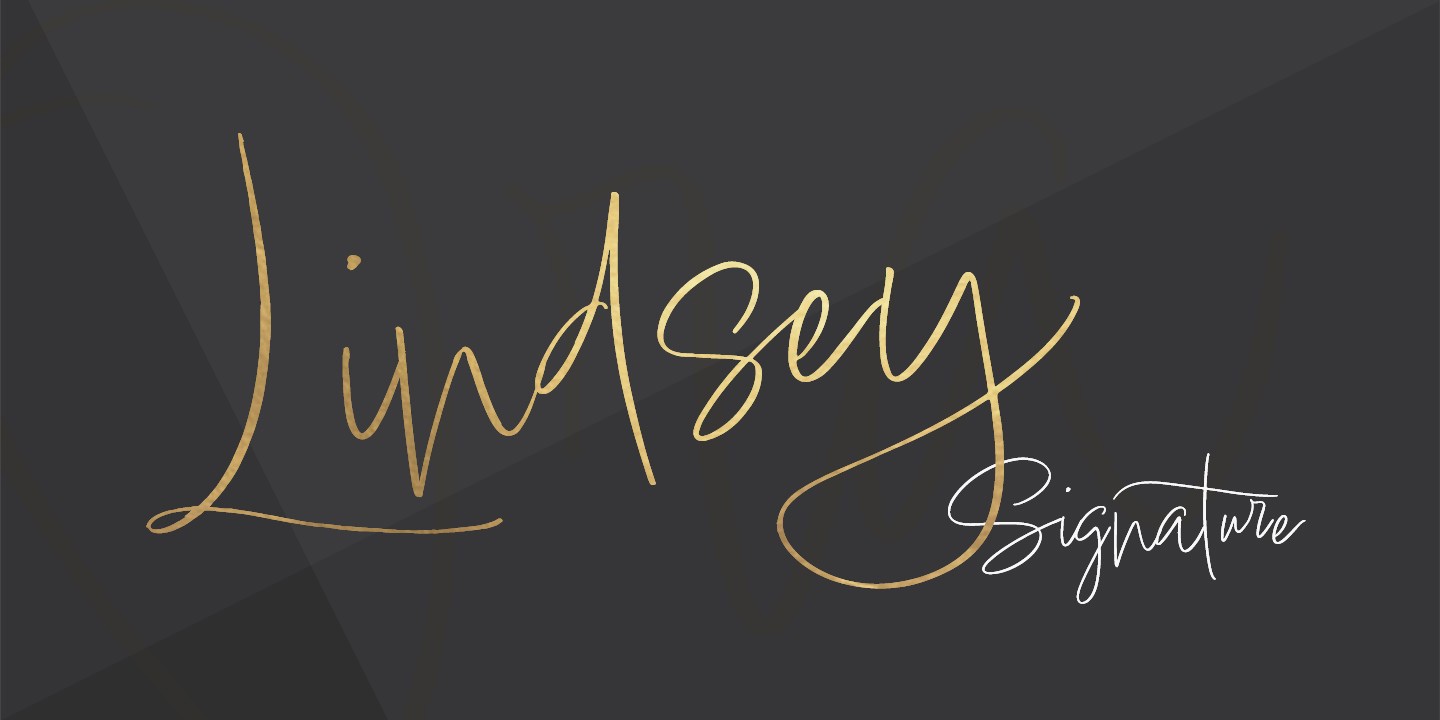 Beispiel einer Lindsey Signature Regular-Schriftart