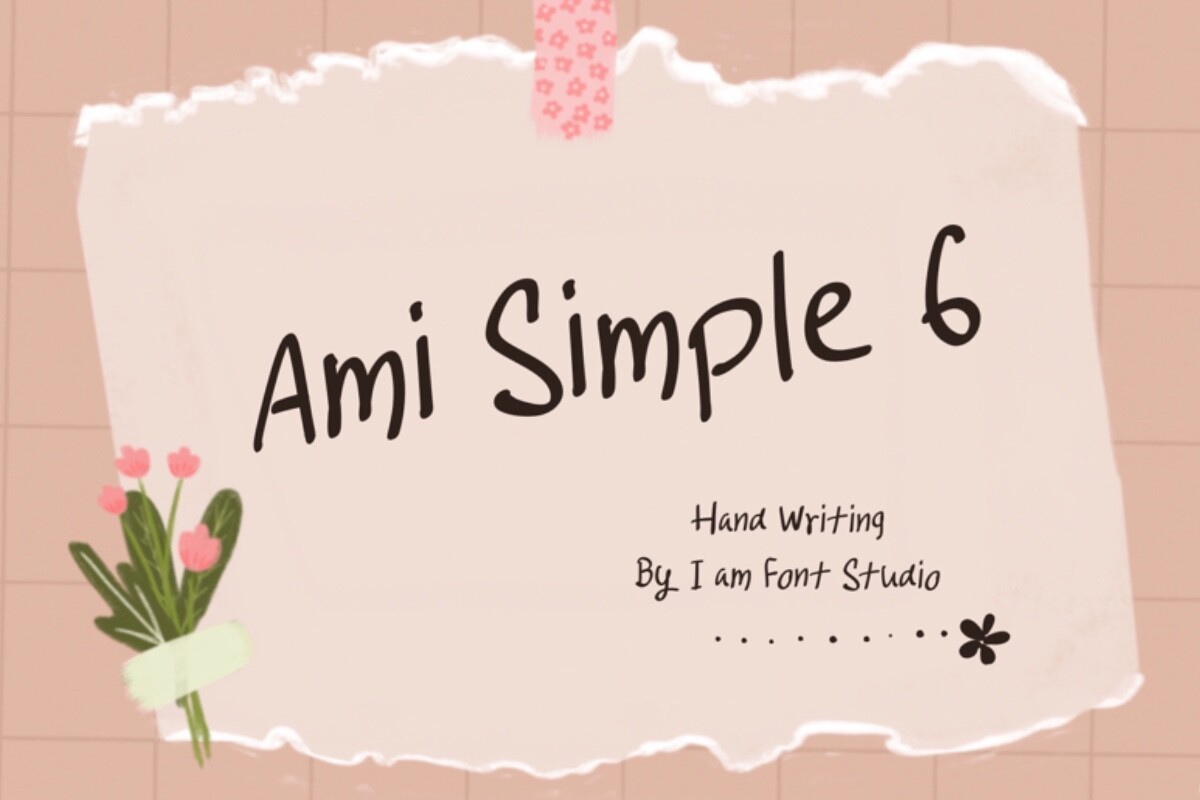 Beispiel einer Ami Simple 6 Regular-Schriftart