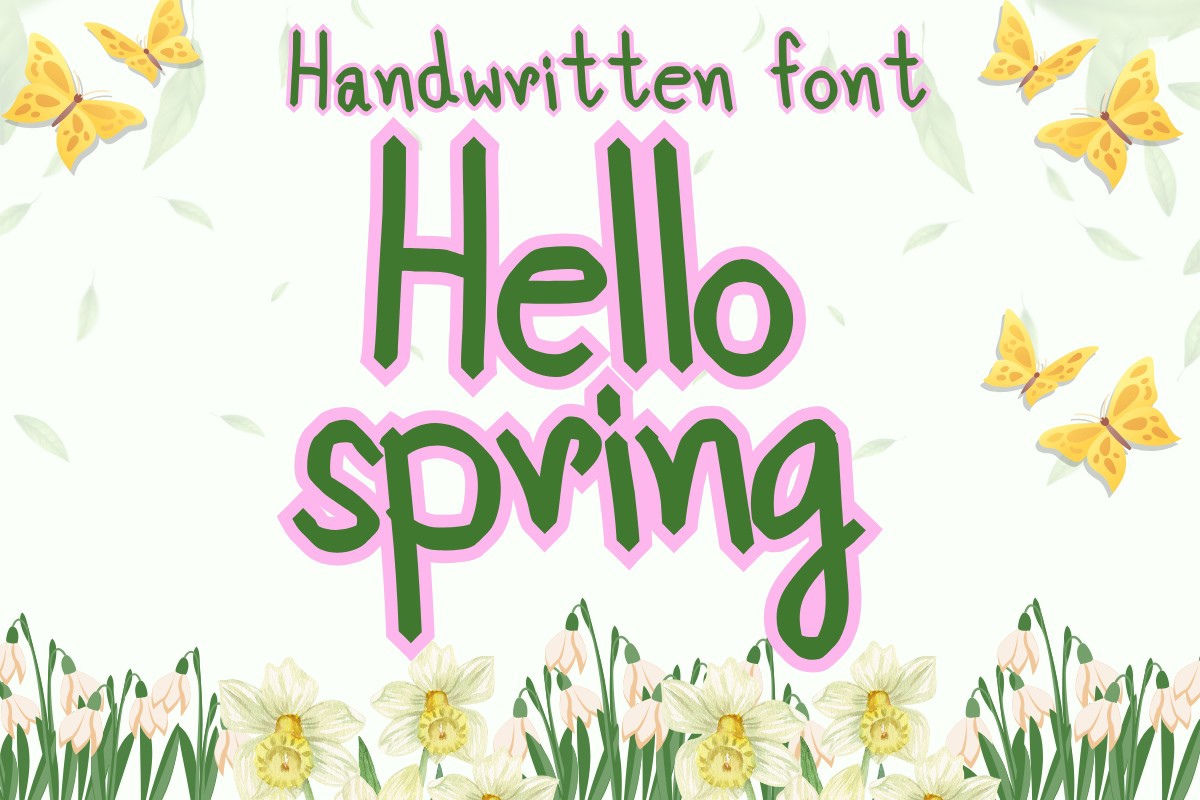 Beispiel einer Hello Spring-Schriftart