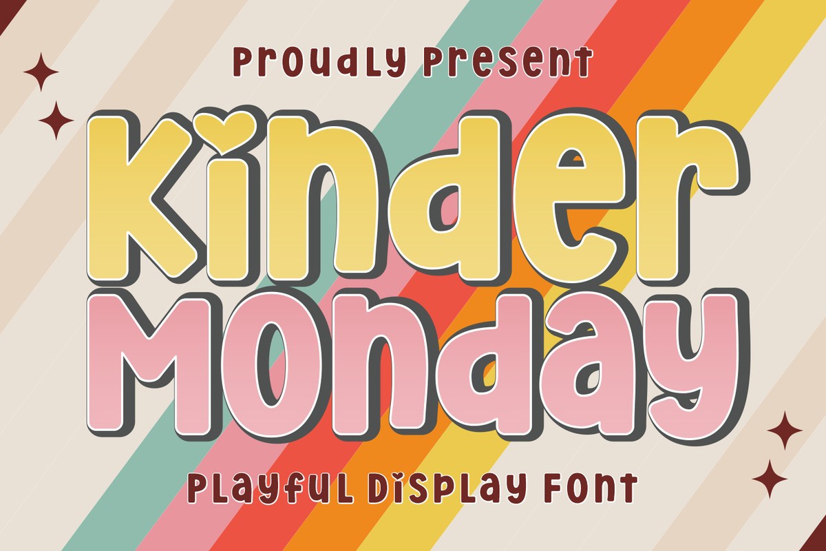 Beispiel einer Kinder Monday Regular-Schriftart