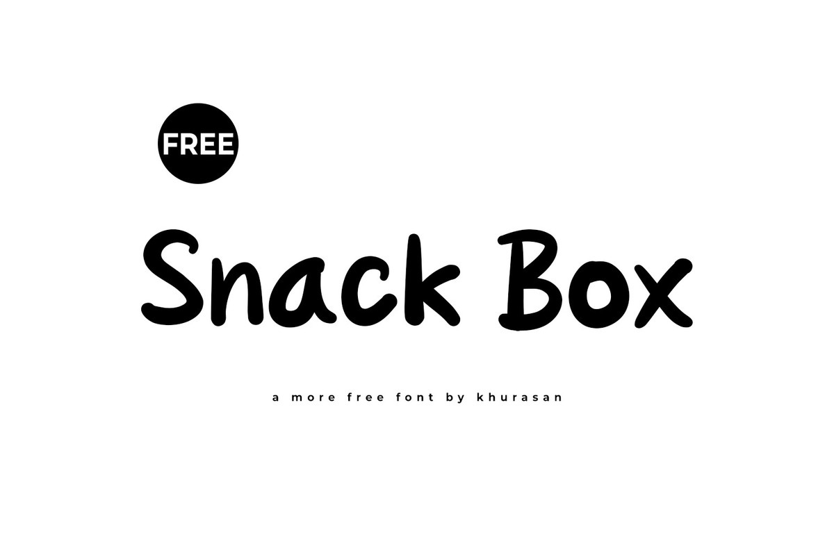 Beispiel einer Snack Box Regular-Schriftart