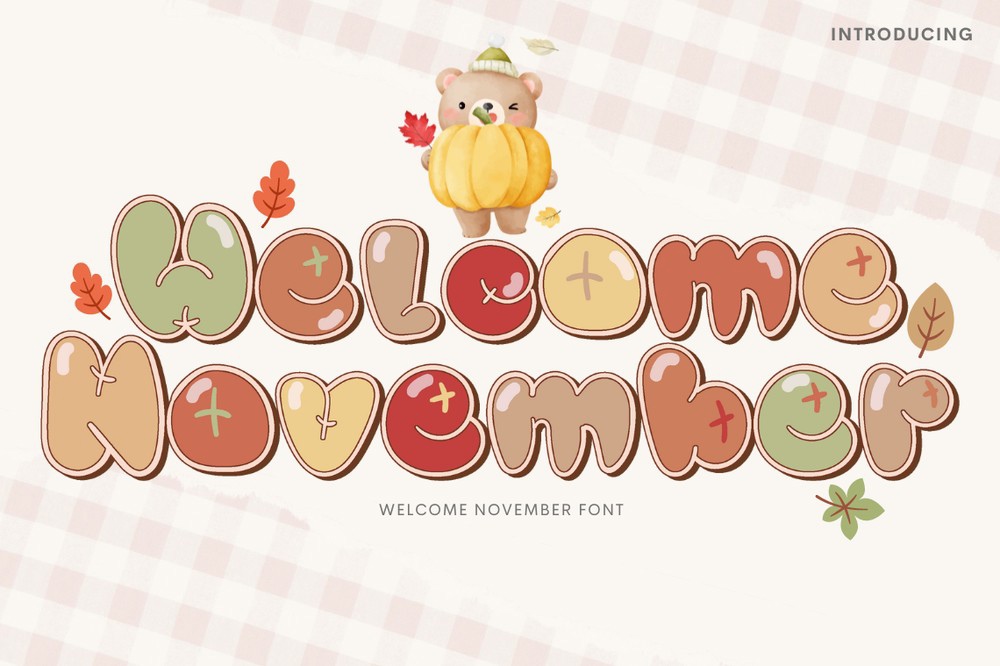 Beispiel einer Welcome November Regular-Schriftart