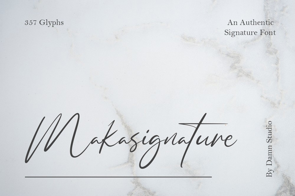 Beispiel einer Makasignature-Schriftart