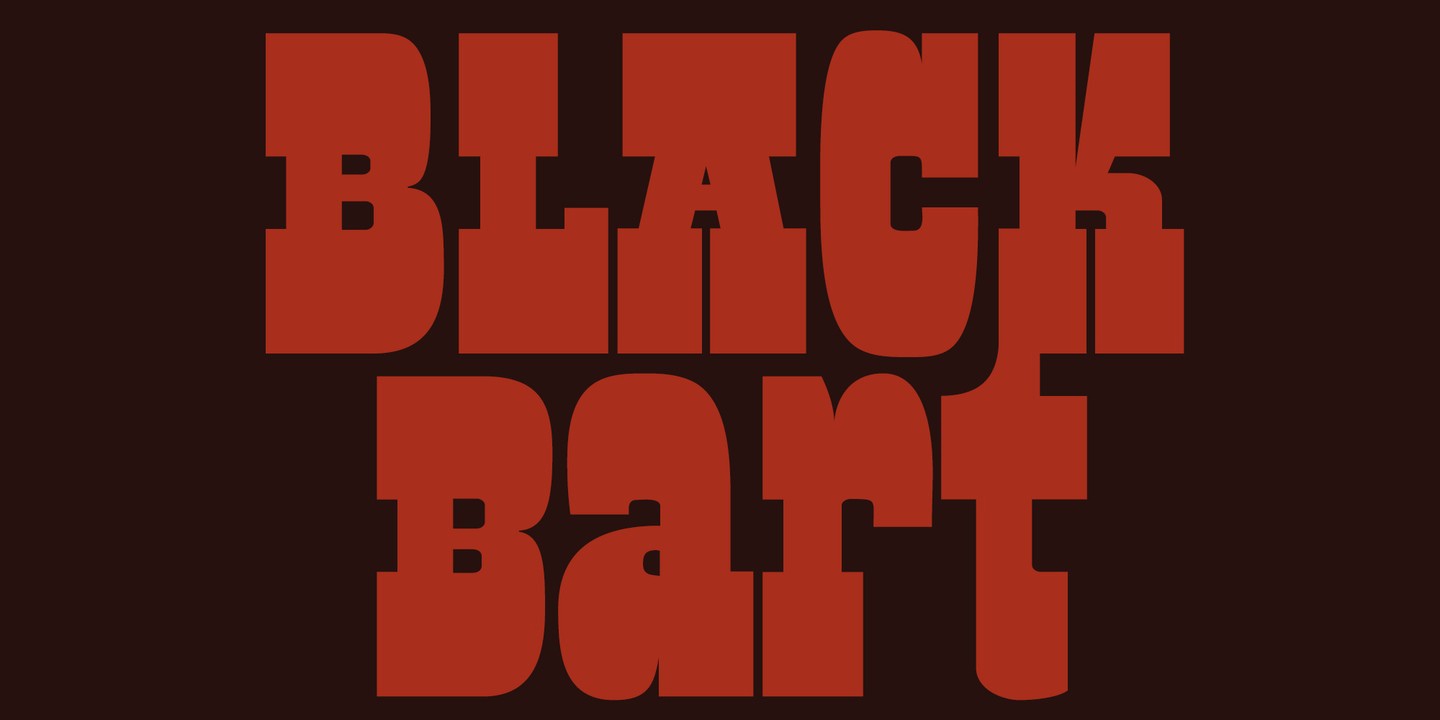 Beispiel einer Black Bart-Schriftart