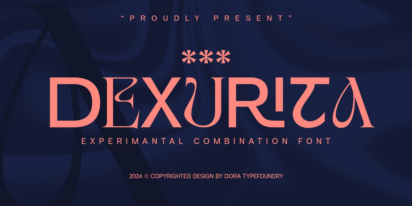 Beispiel einer Dexurita Regular-Schriftart