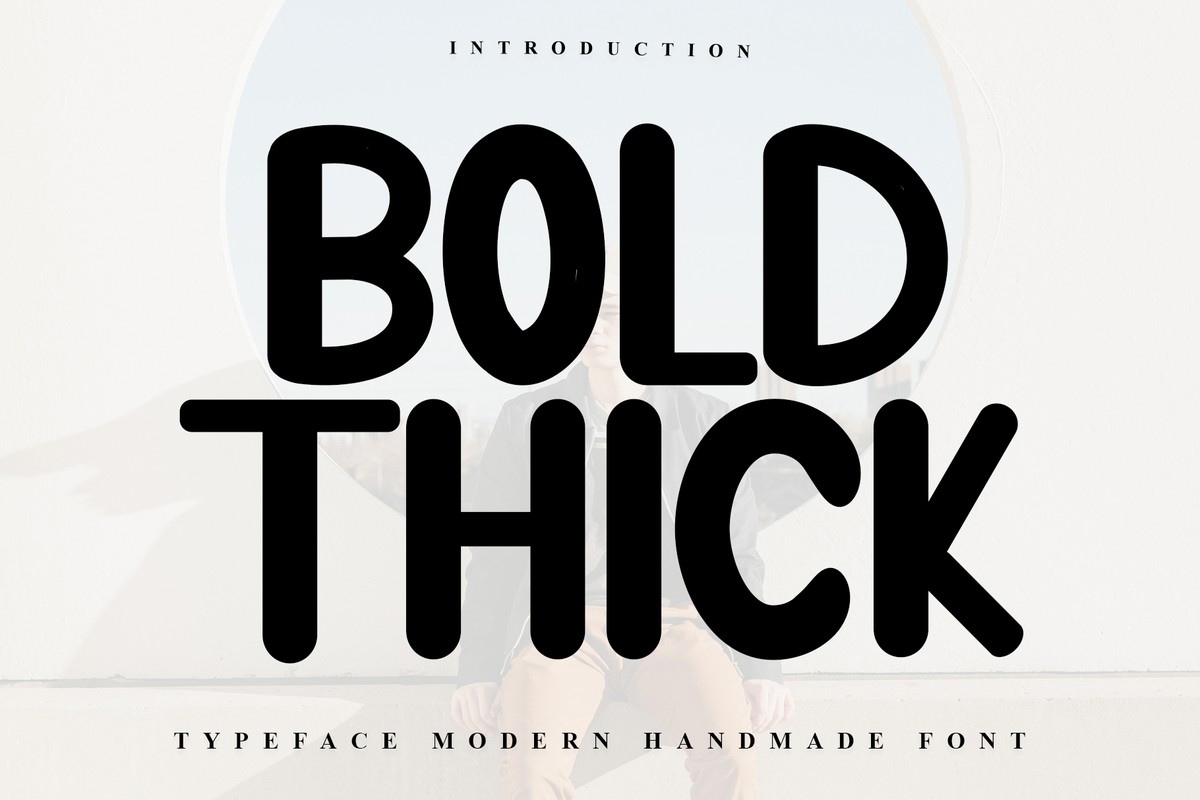 Beispiel einer Bold Thick-Schriftart