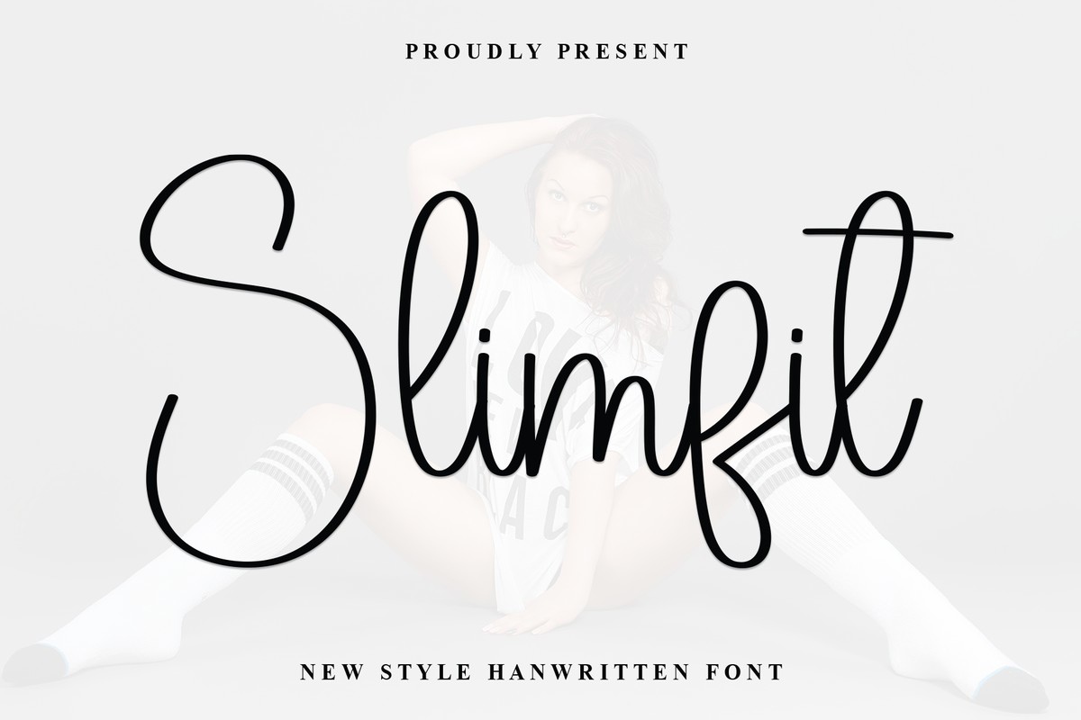 Beispiel einer Slimfit-Schriftart