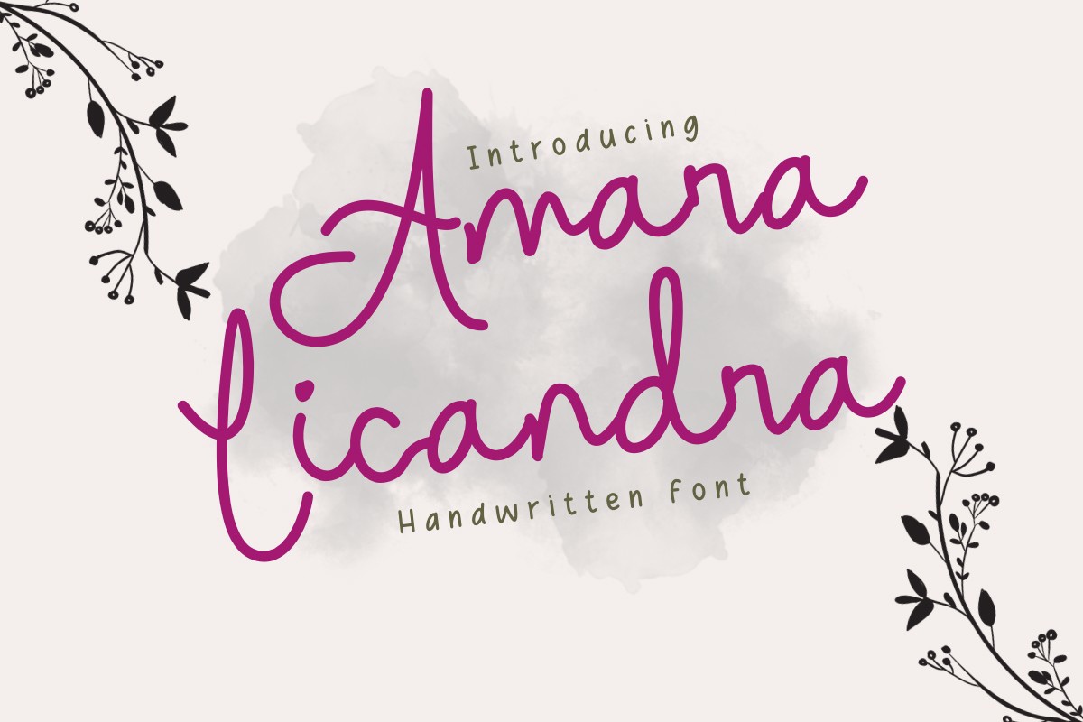 Beispiel einer Amara Licandra Regular-Schriftart