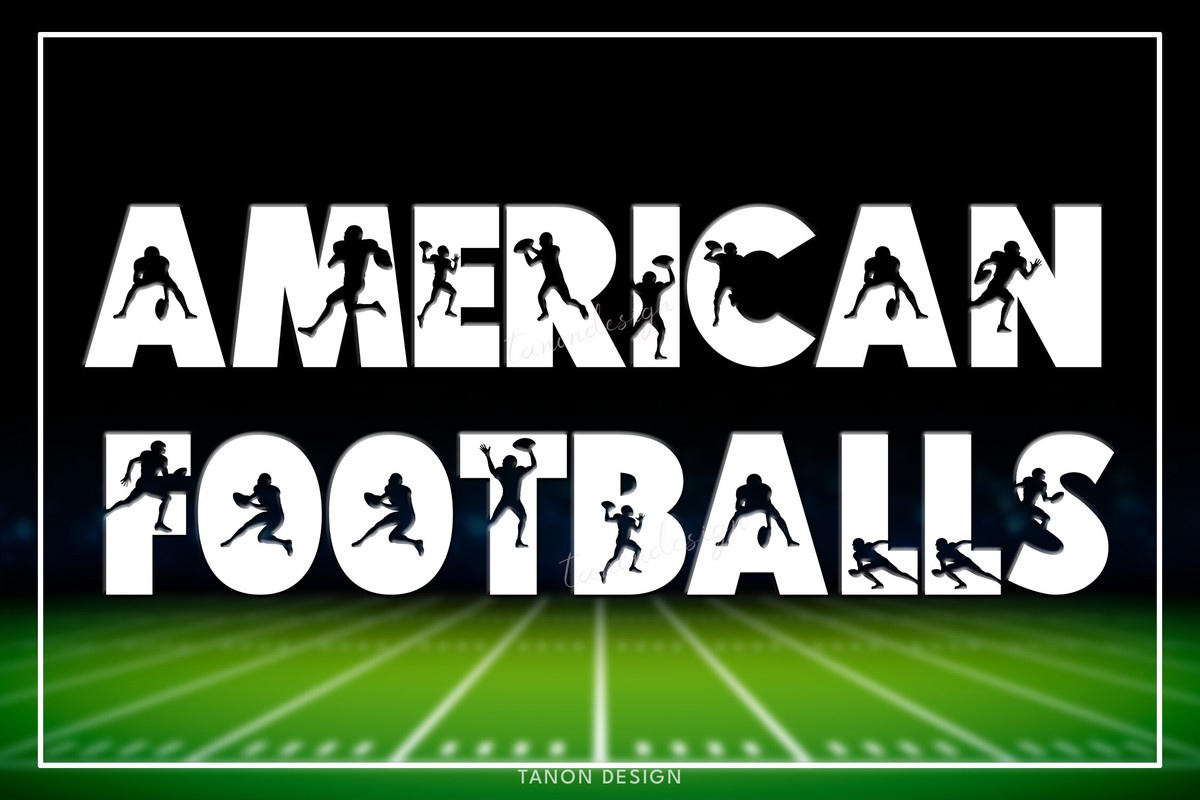 Beispiel einer American Footballs-Schriftart