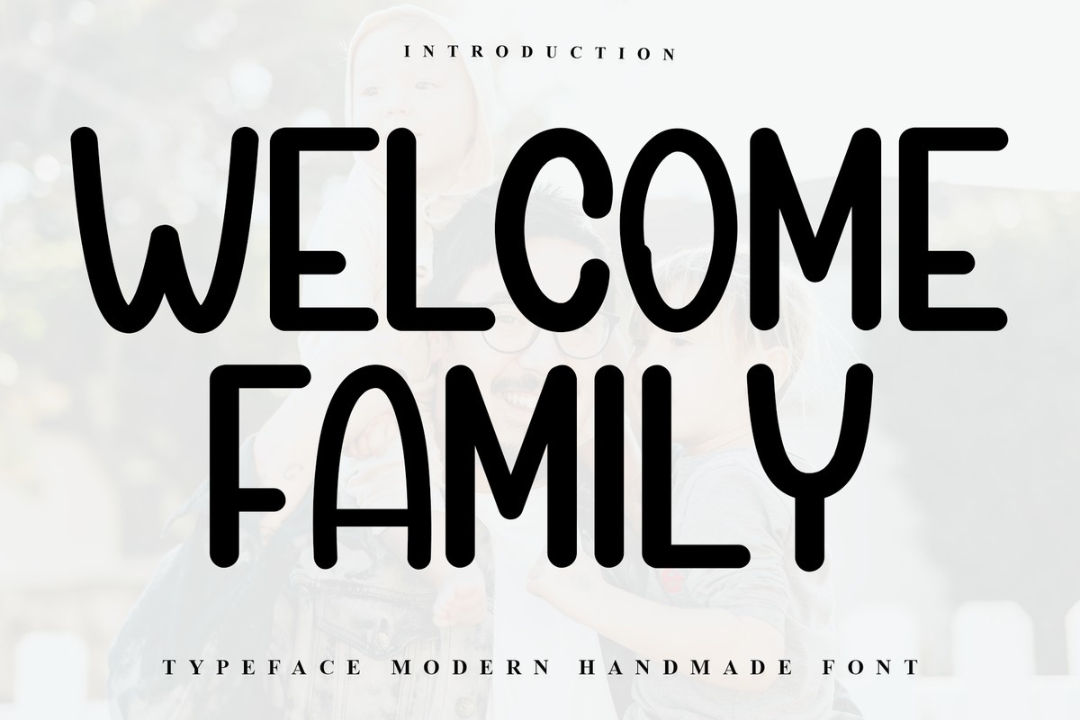 Beispiel einer Welcom Family Regular-Schriftart