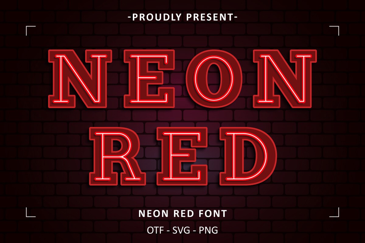 Beispiel einer Neon Red Regular-Schriftart