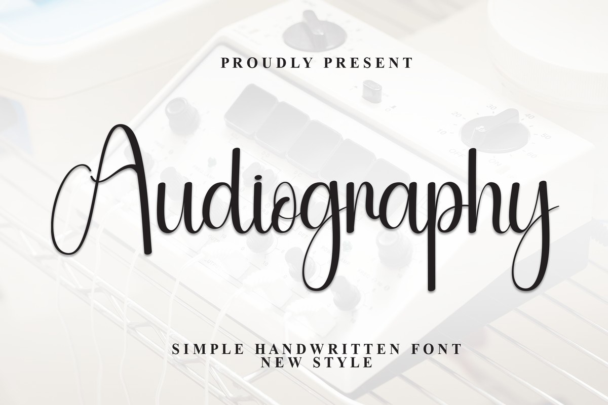 Beispiel einer Audiography Regular-Schriftart